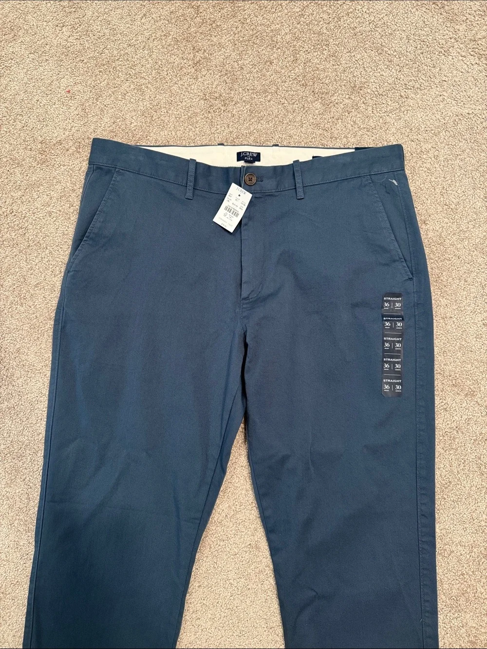 Men’s Size 36x30 J Crew Straight Leg Chino Pants Blue